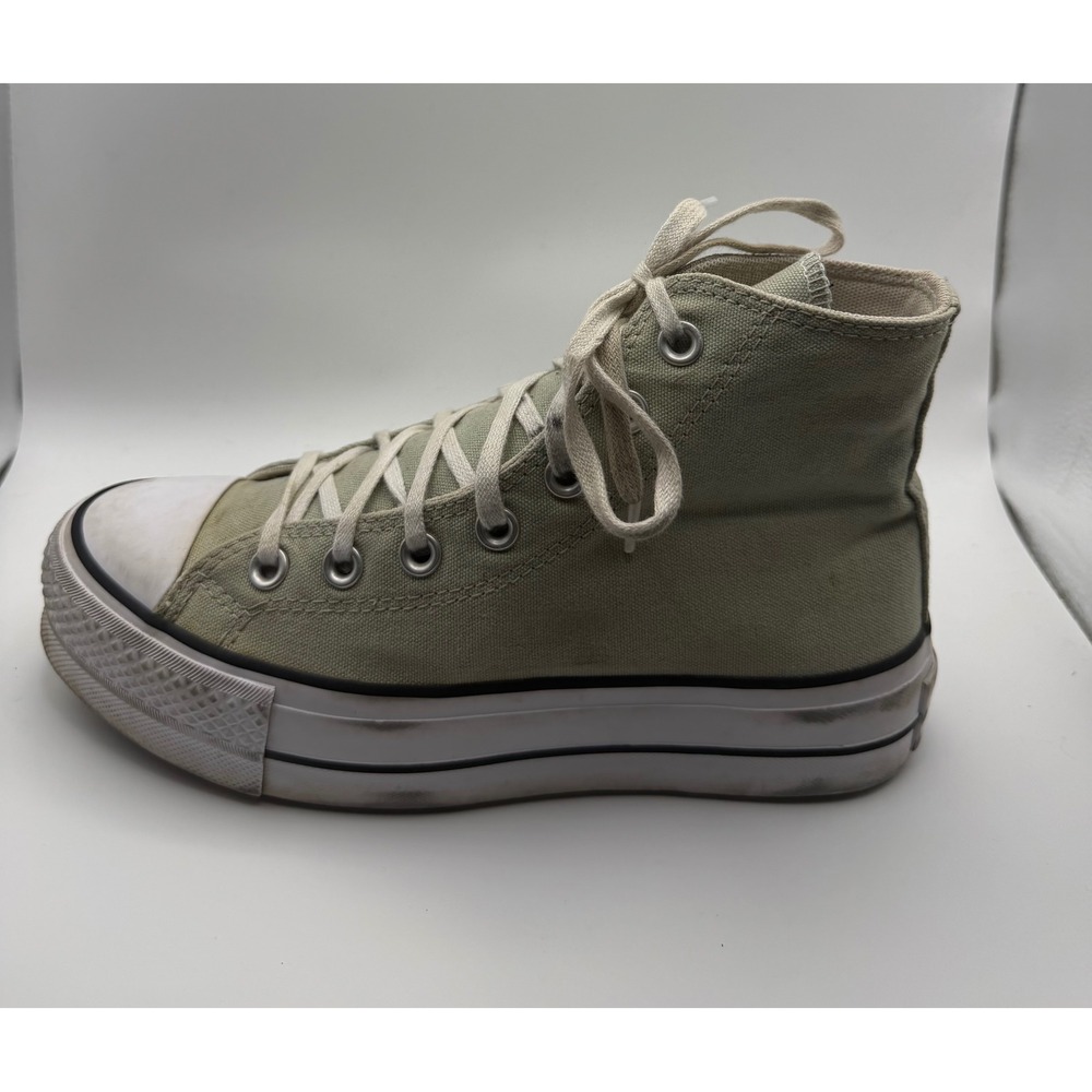 Converse All Star Lift Hi Women 6.5 Sage Green Good Platform A03541C Sneaker